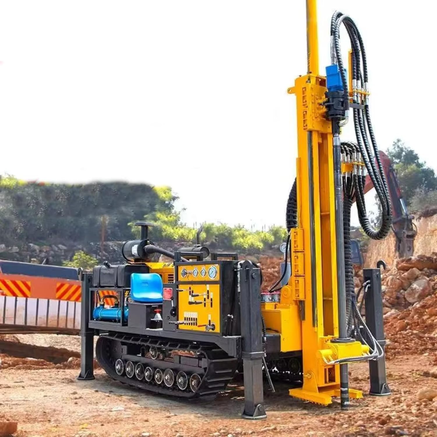 crawler water well drilling rig review,should I buy a tracked drilling rig,crawler water well drilling rig pros cons,best tracked water well drilling machine,crawler drilling rig vs wheeled rig,crawler water well drilling rig worth buying unboxing and complete package contents