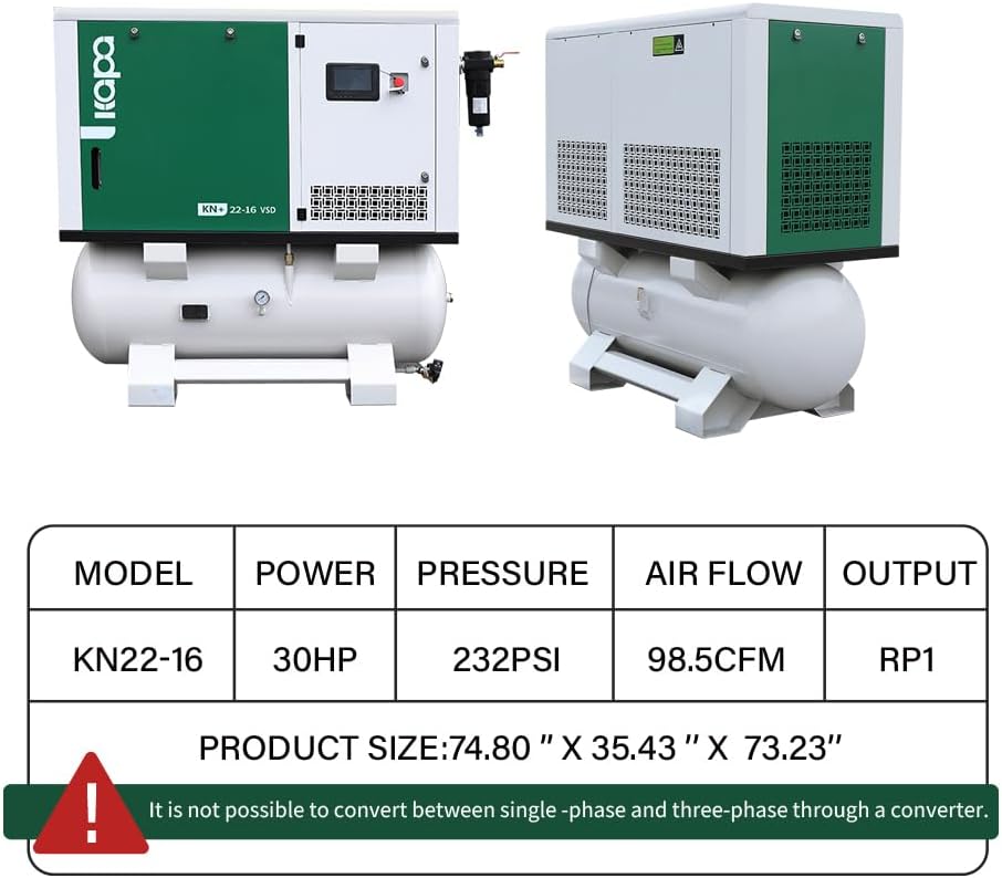 kapa 30hp rotary screw air compressor review,kapa screw compressor pros cons,30hp rotary screw vs piston compressor,best industrial screw air compressor,kapa compressor worth buying,should I buy kapa rotary screw compressor unboxing and complete package contents