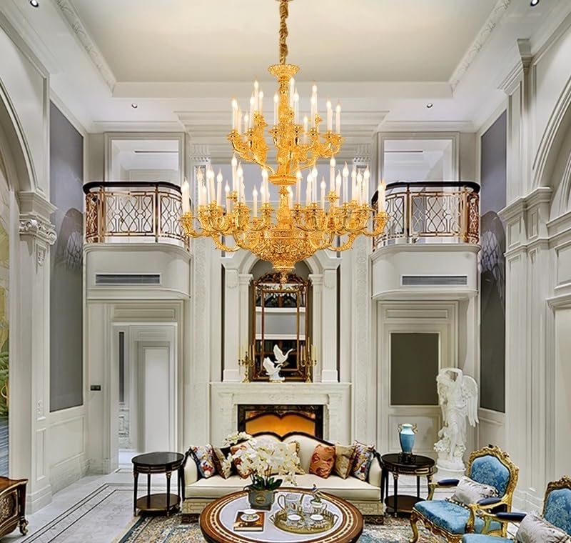 royal empire style chandelier review,should I buy a royal empire chandelier,copper ceiling lamp pros cons,huge brass chandelier worth buying,best luxury pendant lights for home,large chandelier for foyer review unboxing and complete package contents