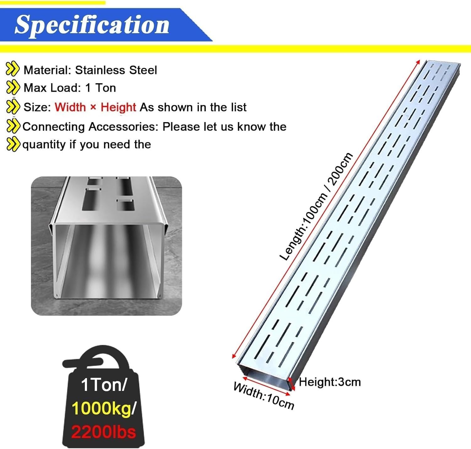 stainless steel drain cover,removable grate channel drain,stainless steel trench grate pros cons,narrow tile channel drain cover,rustproof outdoor drain grate,customizable length drain cover unboxing and complete package contents