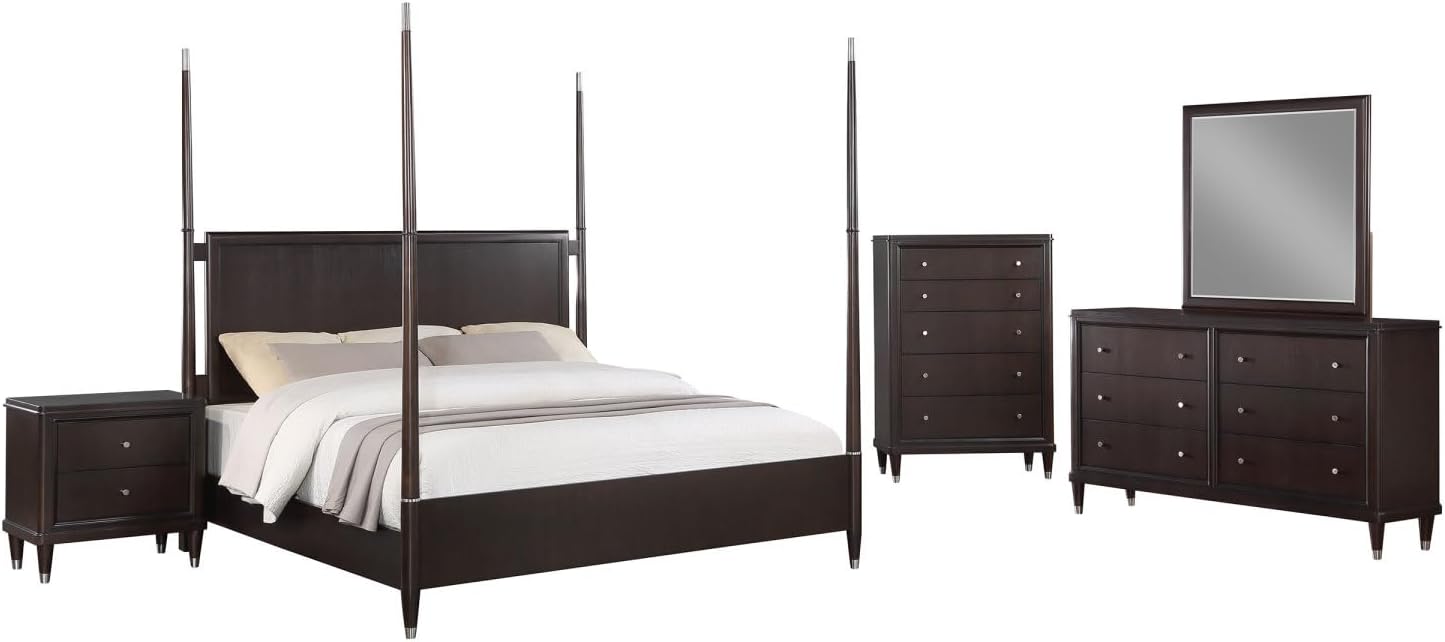 Niguel Brown 5-Piece Poster Bedroom Set review,Niguel Brown bedroom set review and rating,is Niguel Brown poster bed set worth buying,Niguel Brown bedroom set review pros cons,Niguel Brown bedroom set review honest opinion,Generic Niguel Brown bedroom set review verdict - detailed features and technical specifications