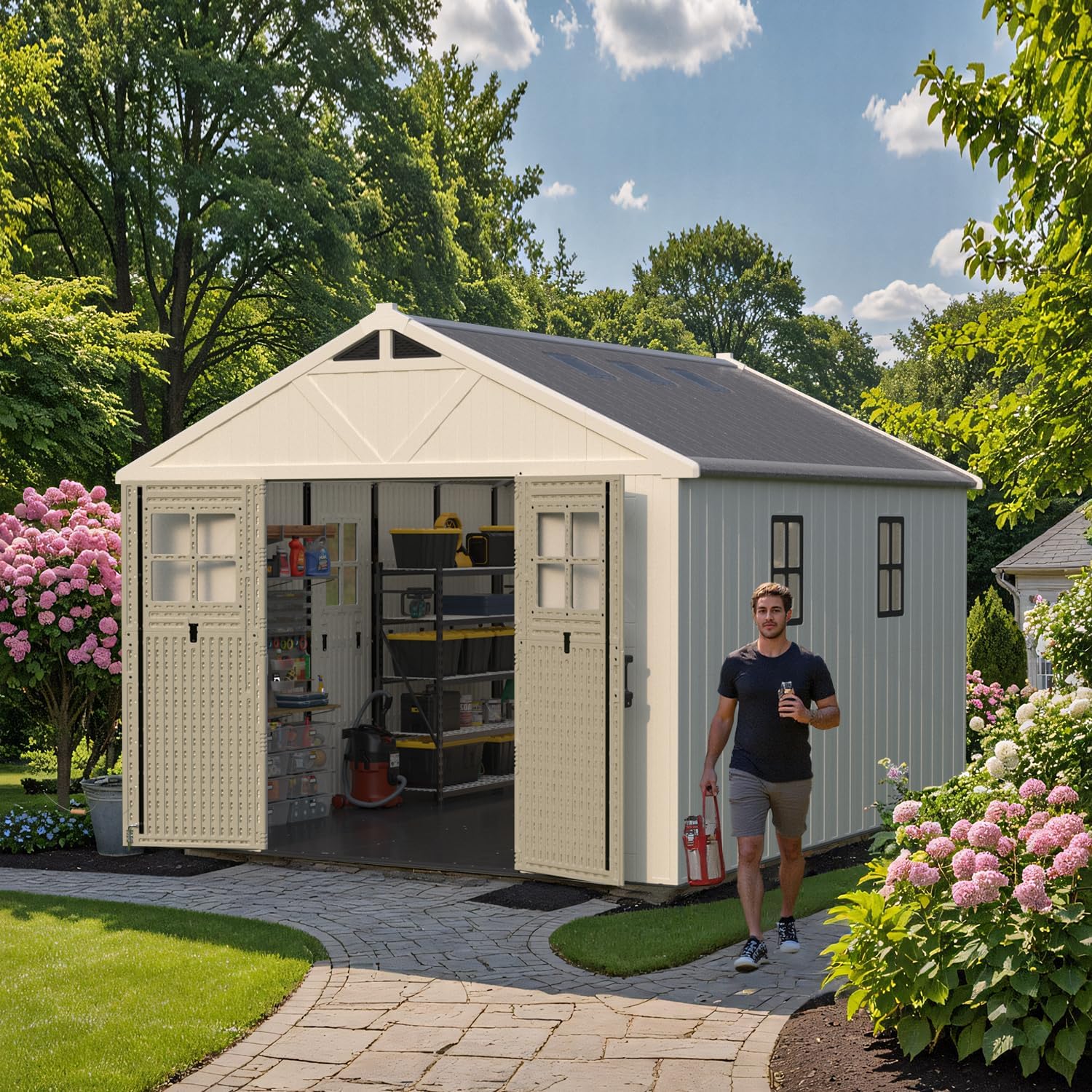 Patiowell 10x12 outdoor storage shed review,Patiowell storage shed review and rating,10x12 plastic shed review pros cons,Patiowell shed review honest opinion,is Patiowell 10x12 shed worth buying,Patiowell storage shed review verdict unboxing and complete package contents